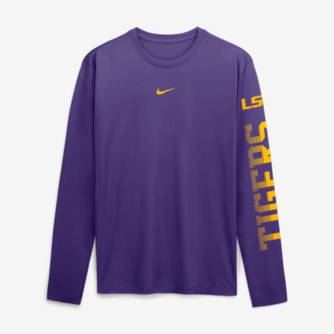 Men's Nike  Purple LSU Tigers Primetime Logo Sleeve Legend Dri-FIT Long Sleeve T-Shirt