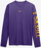 Nike Men's Nike Purple LSU Tigers Primetime Logo Sleeve Legend Dri-FIT Long Sleeve T-Shirt
