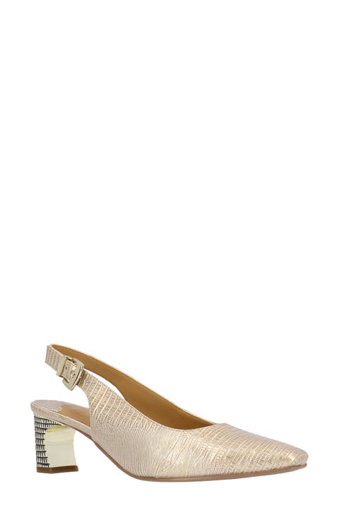 Hadyn Lizard Embossed Slingback Pump (Women)