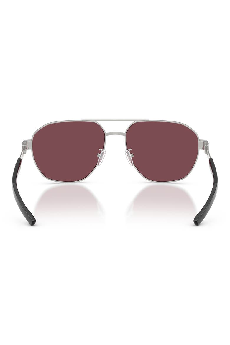 59mm Irregular Sunglasses, Alternate, color, SILVER