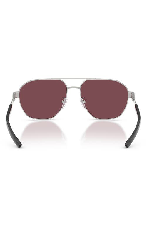 Scuderia Ferrari 60mm Mirrored Pilot Sunglasses In Silver