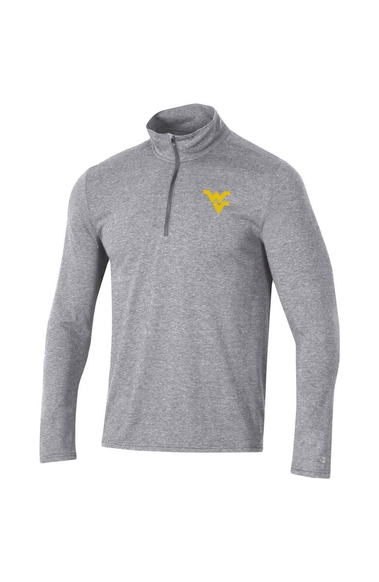 Champion Men's Champion Heathered Gray West Virginia Mountaineers Field Day Team Quarter-Zip Jacket, Alternate, color, 