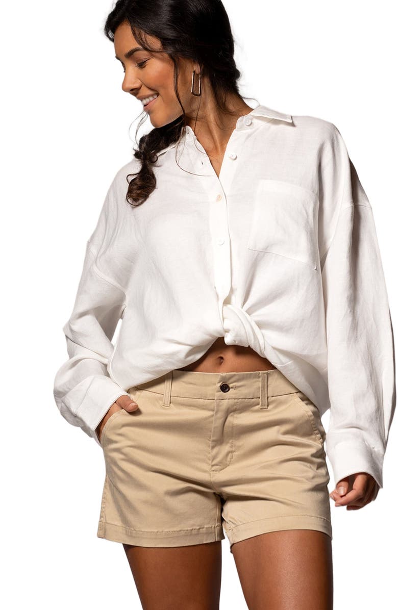 Tori Richard Sunshine Linen Leslie Top, Alternate, color, White