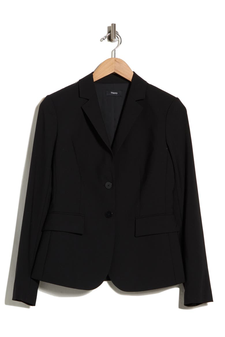 Carissa Verve Wool Blazer, Main, color, BLACK