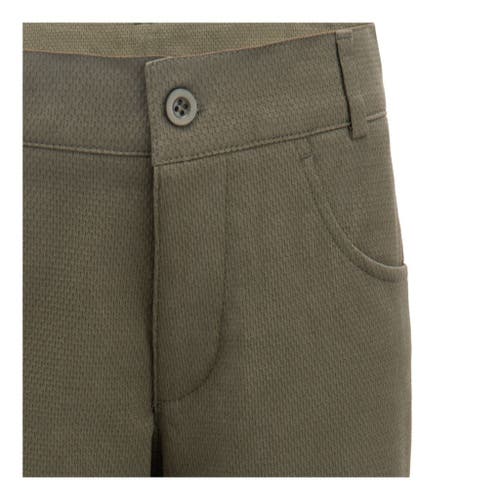 Moustache Green Casual Pants For Kid Boys In Olive Green