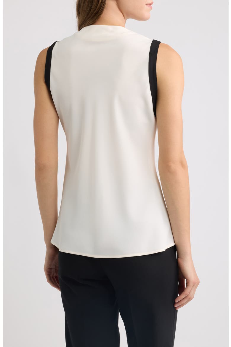 Cowl Neck Sleeveless Top, Alternate, color, WHITE DOVE / ANNE BLACK