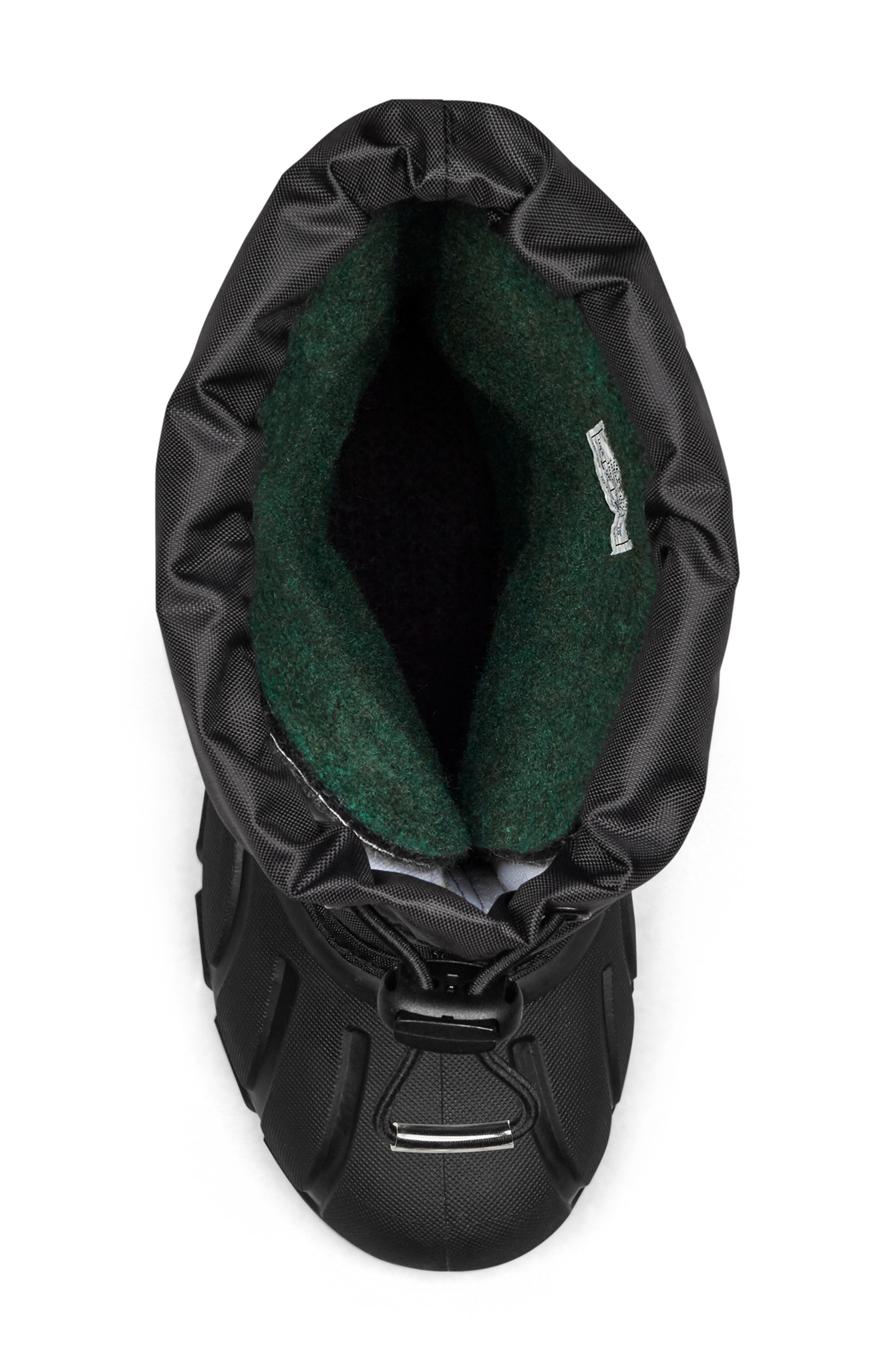 SOREL Kids' Flurry Waterproof Snow Boot, Alternate, color, Black/ Bright Red