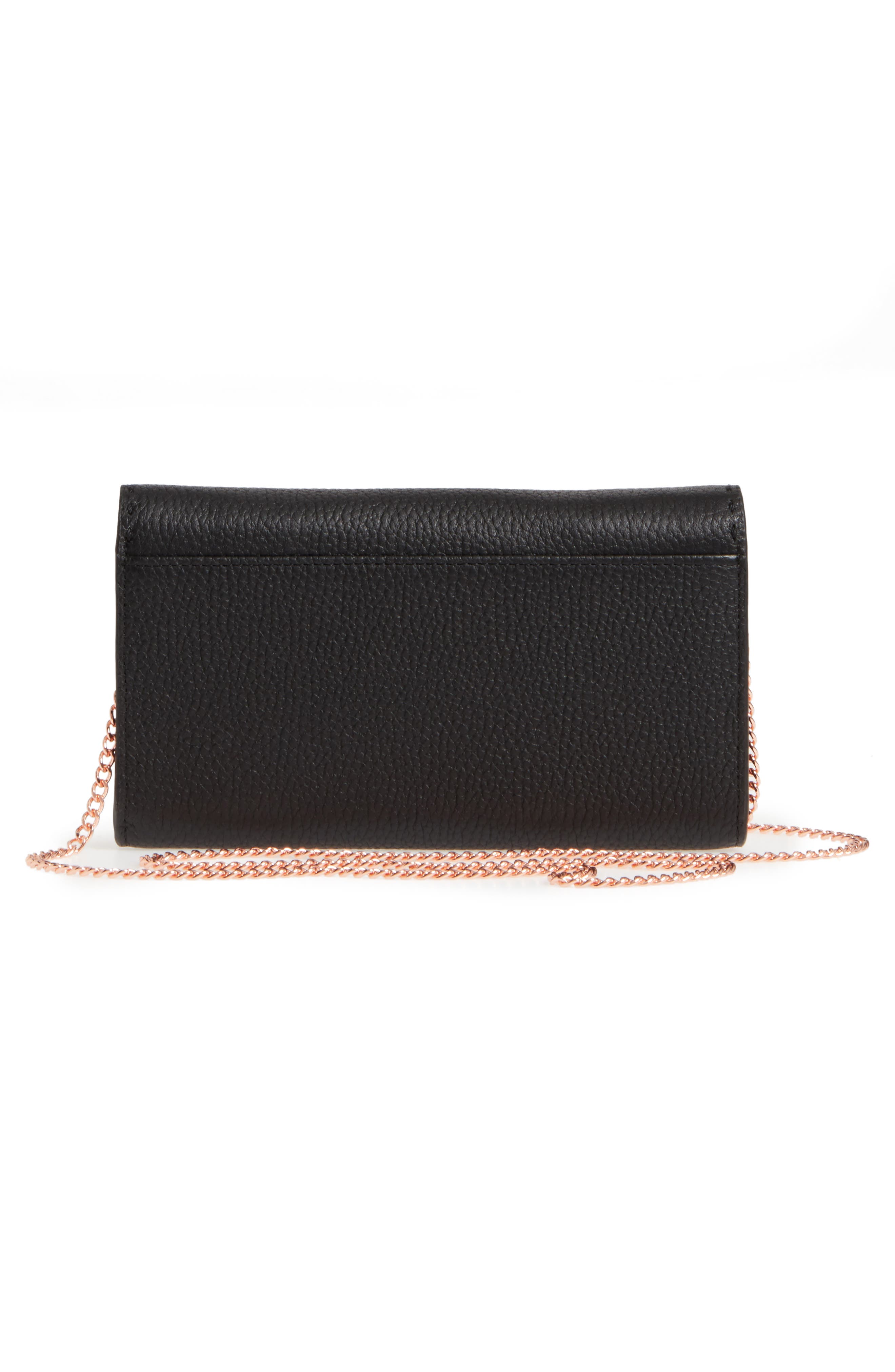 Ted Baker London Janet Leather Crossbody Matinée Wallet on a Chain, Alternate, color, 
