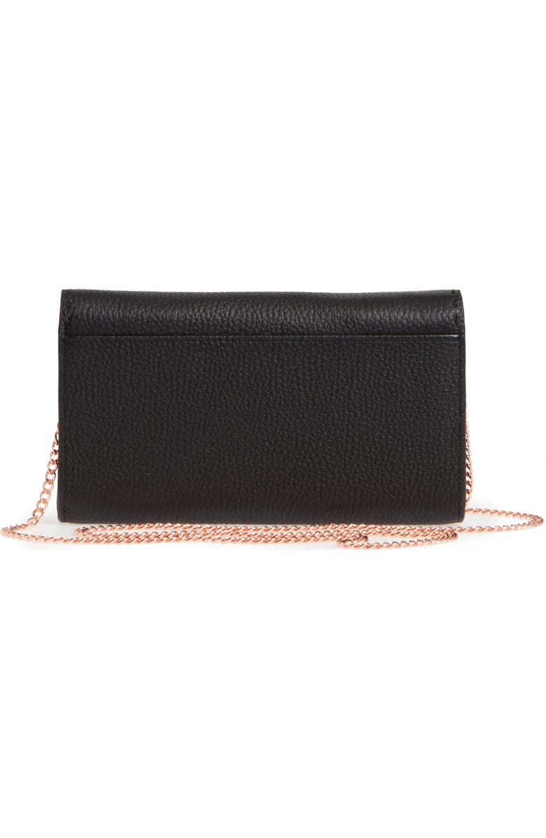 Ted Baker London Janet Leather Crossbody Matinée Wallet on a Chain, Alternate, color,