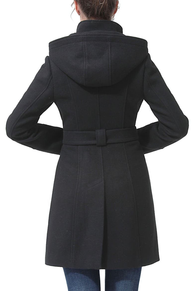 Women's Andie Wool Blend Hooded Coat, Alternate, color, Black