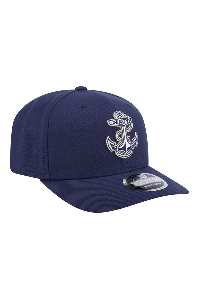 Men's New Era Navy Navy Midshipmen 9SEVENTY Stretch-Snap Adjustable Hat, Alternate, color, Navy