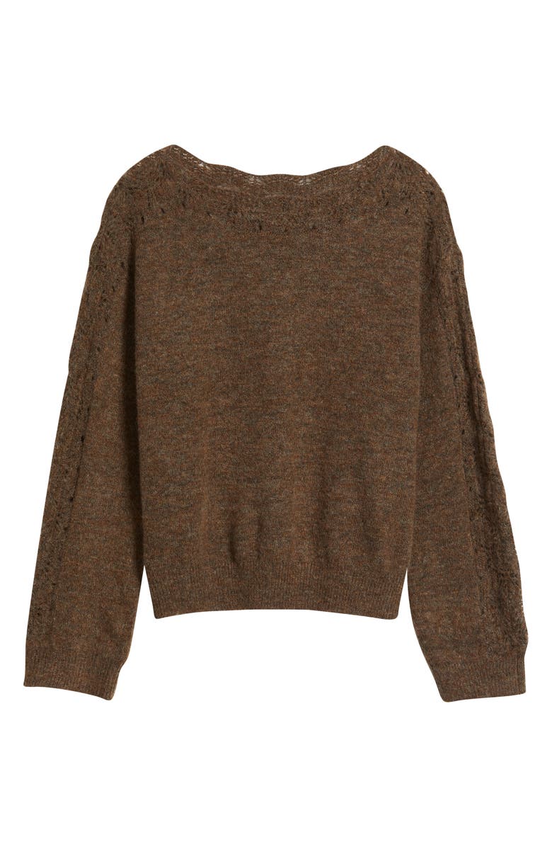 Wit & Wisdom Boat Neck Sweater, Alternate, color, Heather Mocha