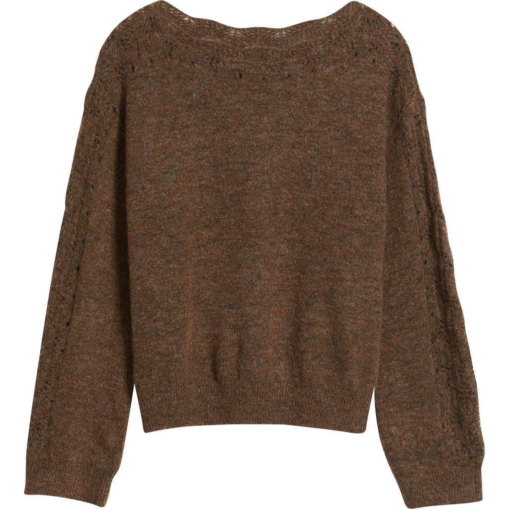 Wit & Wisdom Boat Neck Sweater In Brown
