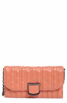 Longchamp Brio Quilted Leather Wallet on a Chain