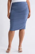 Renee C Side Ruched Skirt