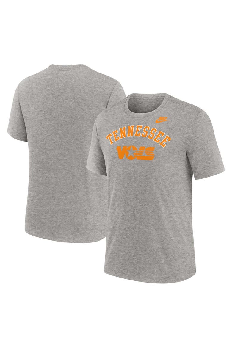 Men's Nike Heather Gray Tennessee Volunteers Legacy Arch Tri-Blend T-Shirt, Alternate, color, Heather Gray