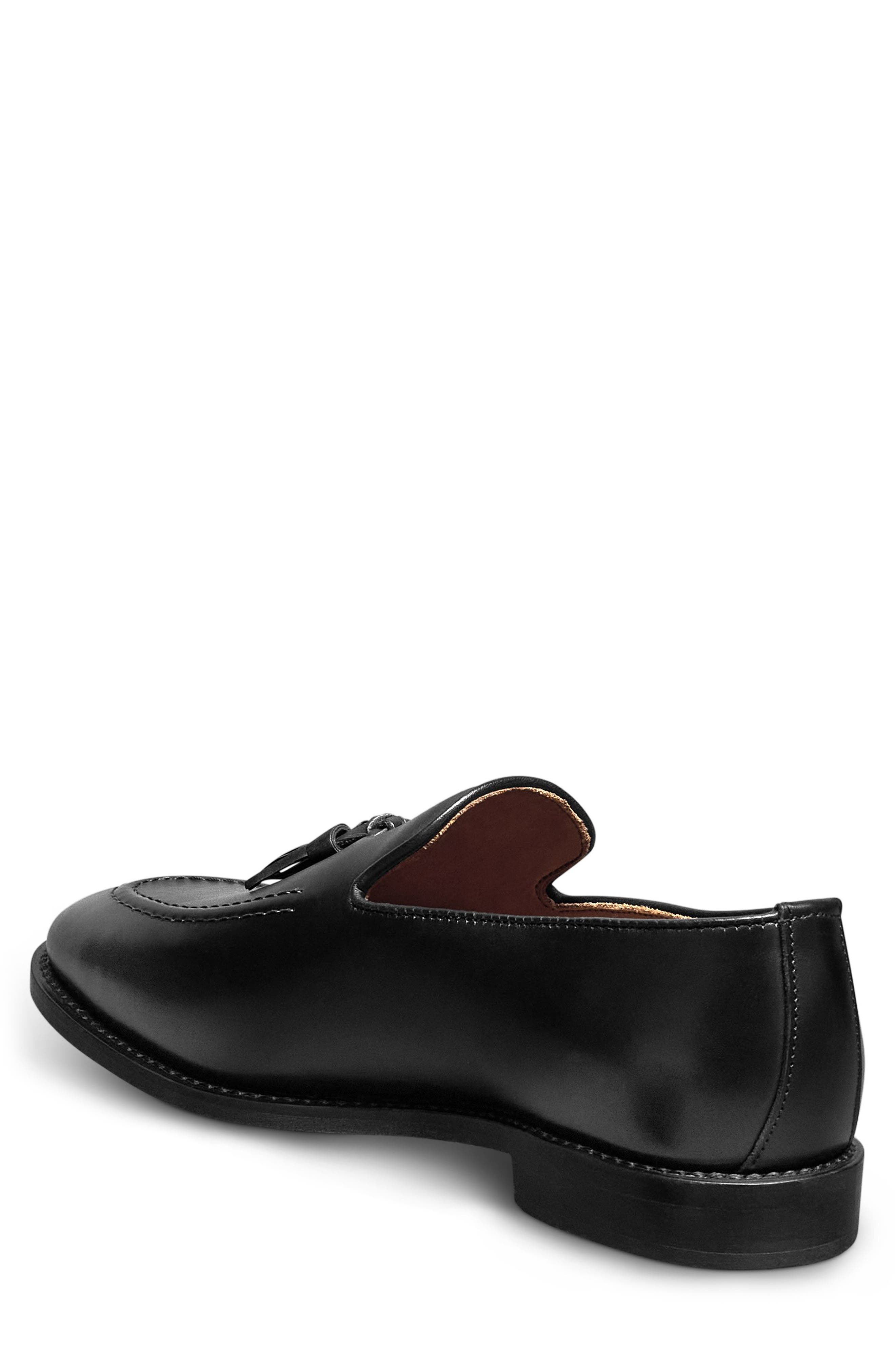 Allen Edmonds Rand Apron Toe Tassel Loafer, Alternate, color, Black