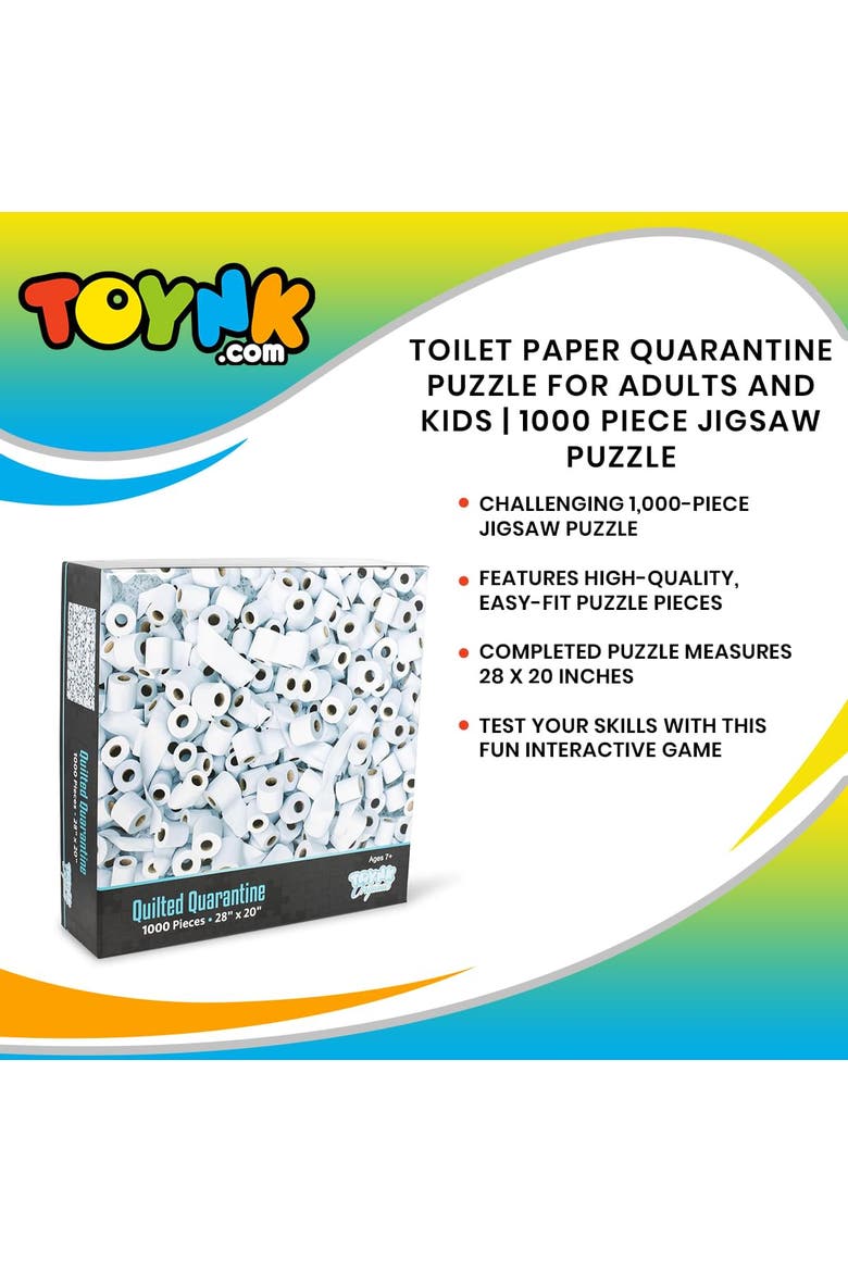 Quilted Quarantine Toilet Paper 1000 Piece Jigsaw Puzzle, Alternate, color, Multi-Color