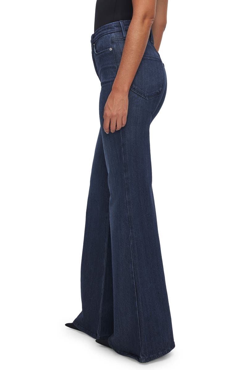 Good American Good Waist Palazzo Jeans, Alternate, color, Indigo501