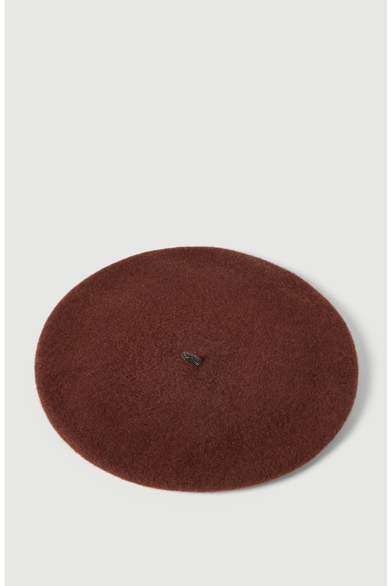 Wool beret, Alternate, color, Ruby