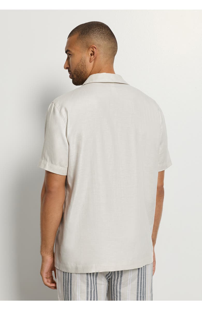 Hanro UC Linen and Cotton Woven Shirt, Alternate, color, Sandy