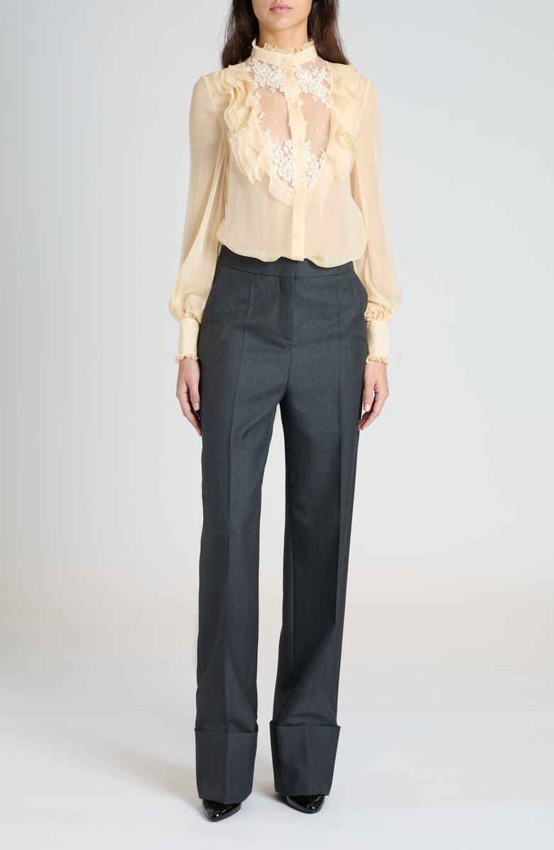 Valentino Garavani Virgin Wool Pants, Alternate, color, Grigio Medio Mel