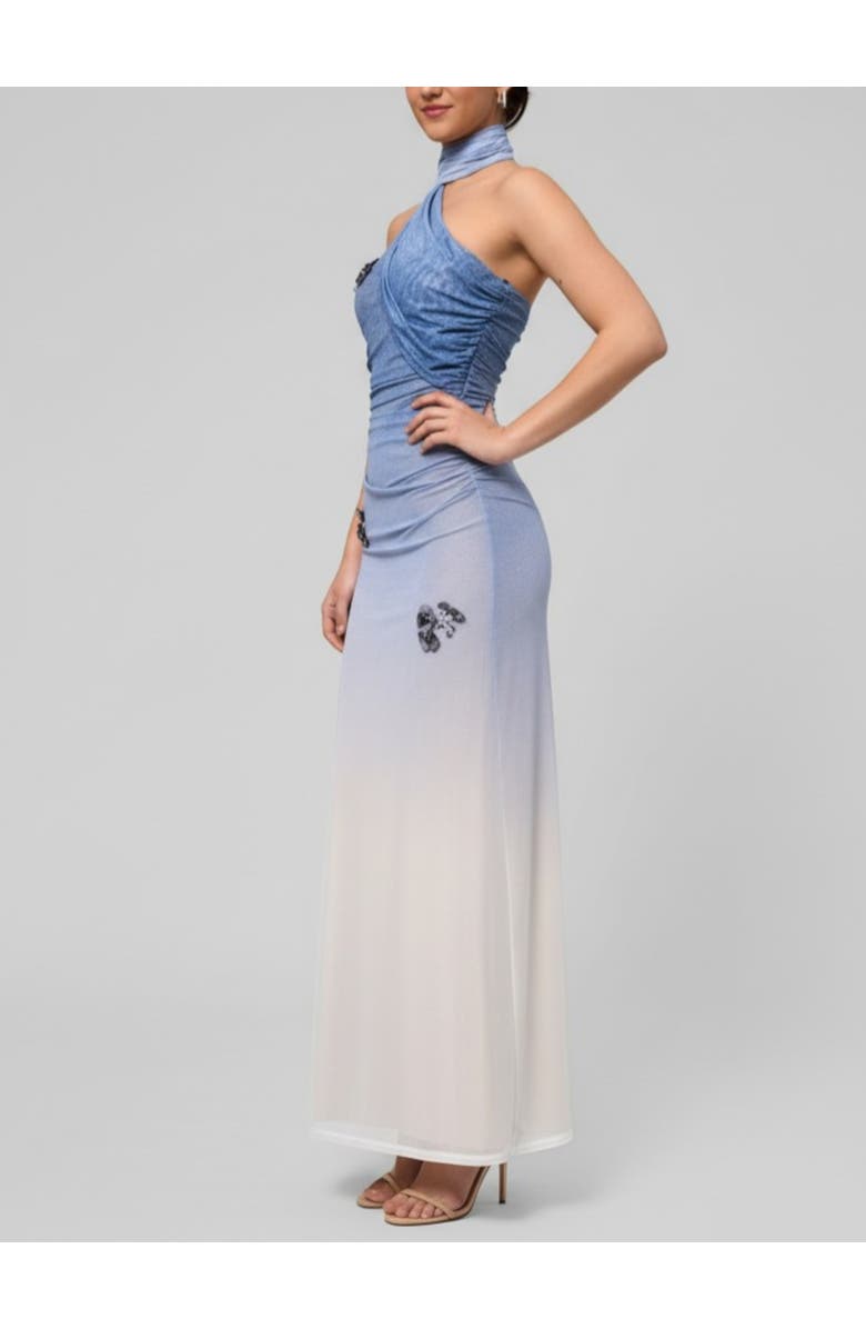 RACHEL Rachel Roy Selkie Mesh Halter Neck Maxi Dress, Alternate, color,