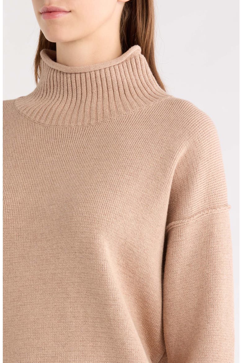 Maggie Rollneck Sweater, Alternate, color, ALMOND