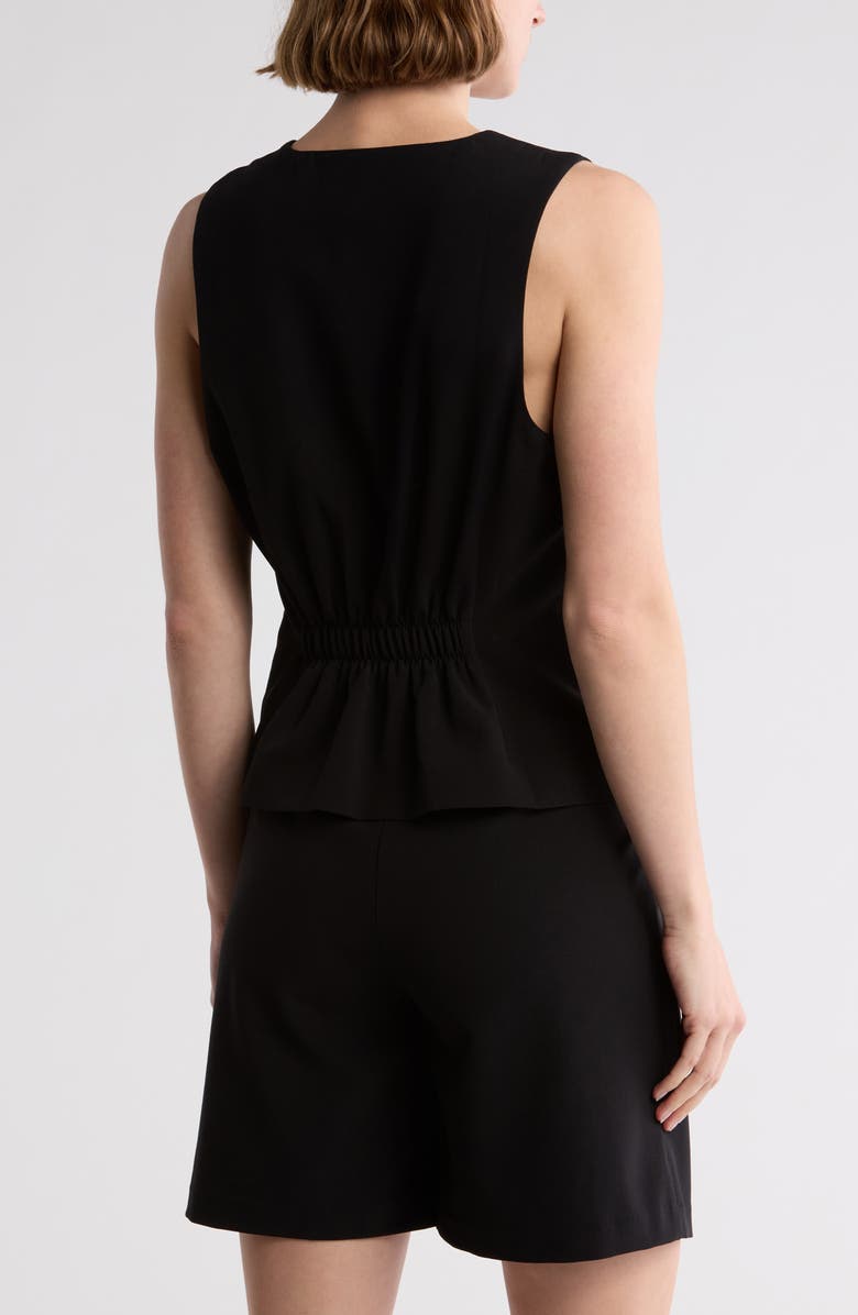 Leith Button Front Vest, Alternate, color, Black