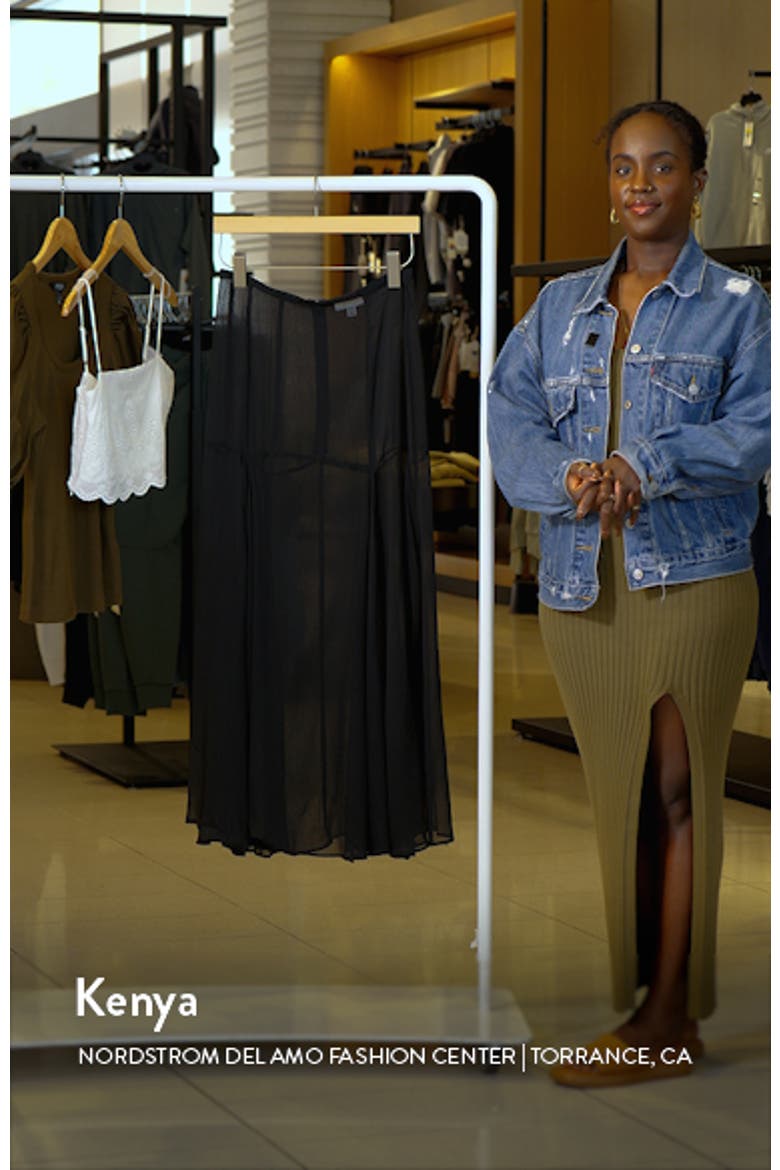 Godet Sheer Maxi Skirt video