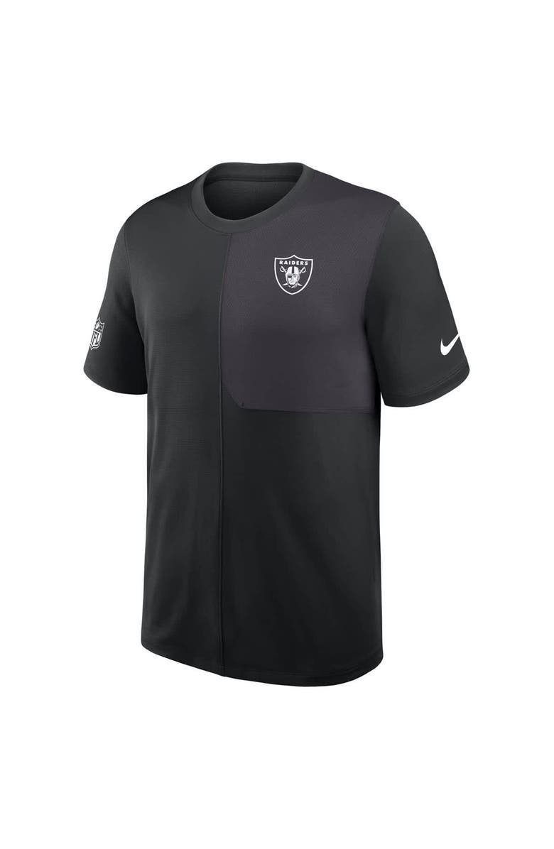 Nike Men's Nike Black Las Vegas Raiders Sideline UV Performance Coach Shirt, Alternate, color, Black
