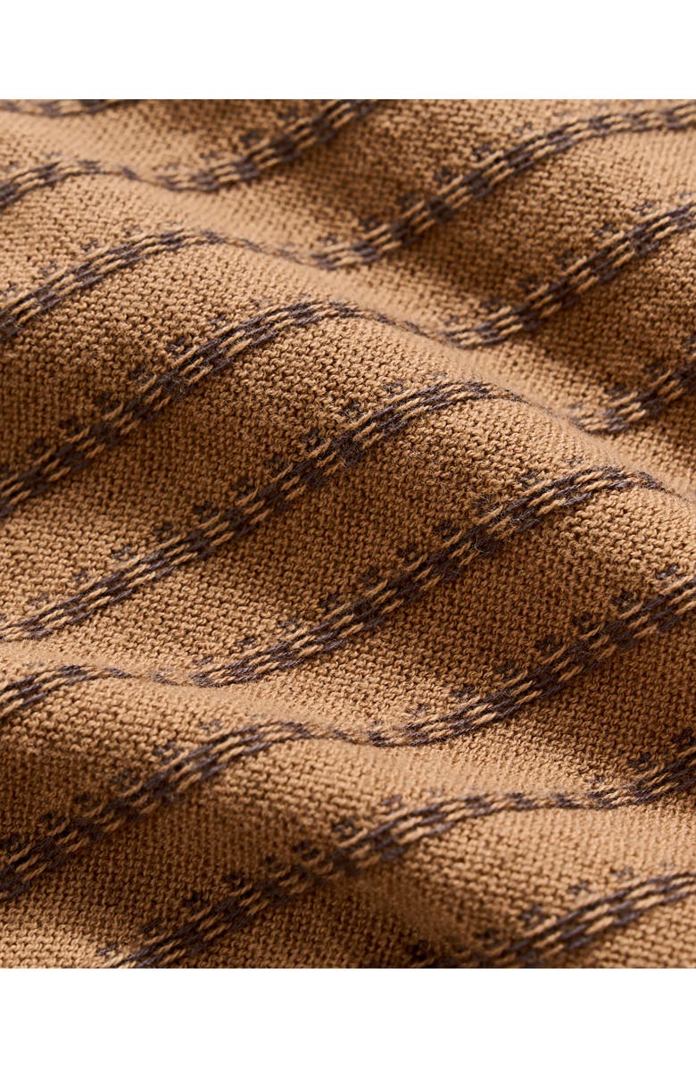 Billy Reid Texture Stripe Polo Sweater, Alternate, color, Camel