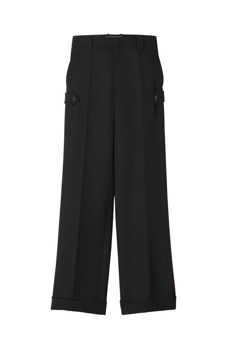 Lanvin Light Wool Chino Pants, Main, color, Black