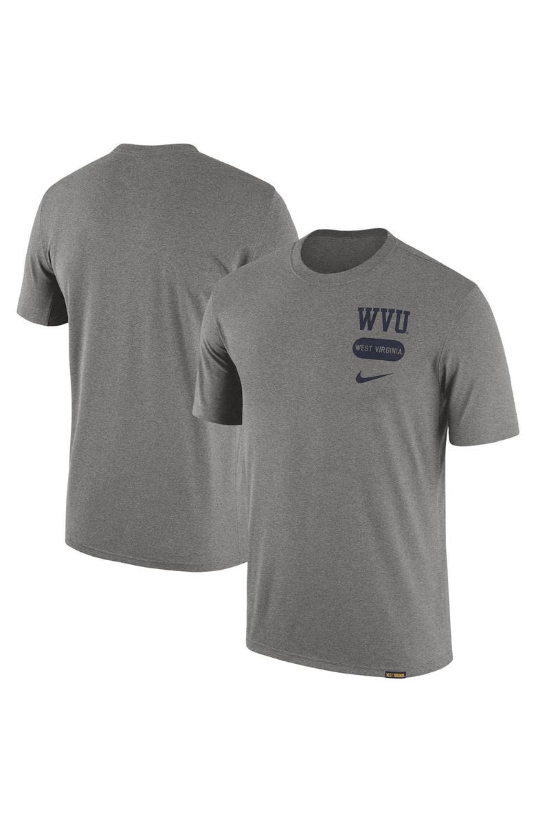Nike Men's Nike Heather Gray West Virginia Mountaineers Campus Letterman Tri-Blend T-Shirt, Alternate, color,