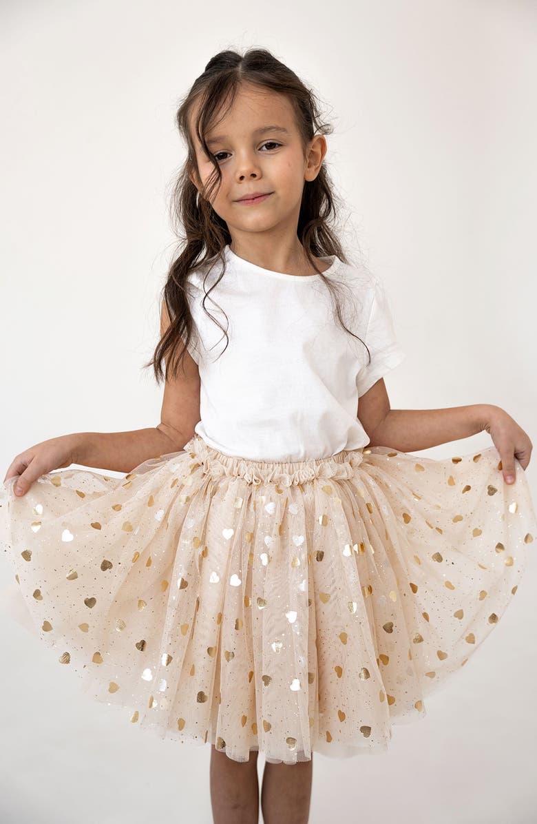 Mini Celebrities Gleam Tutu Skirt, Alternate, color, Sand Beige