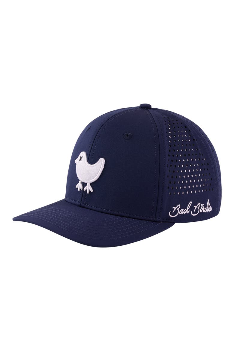 Logo Trucker Hat, Alternate, color, DARK NAVY