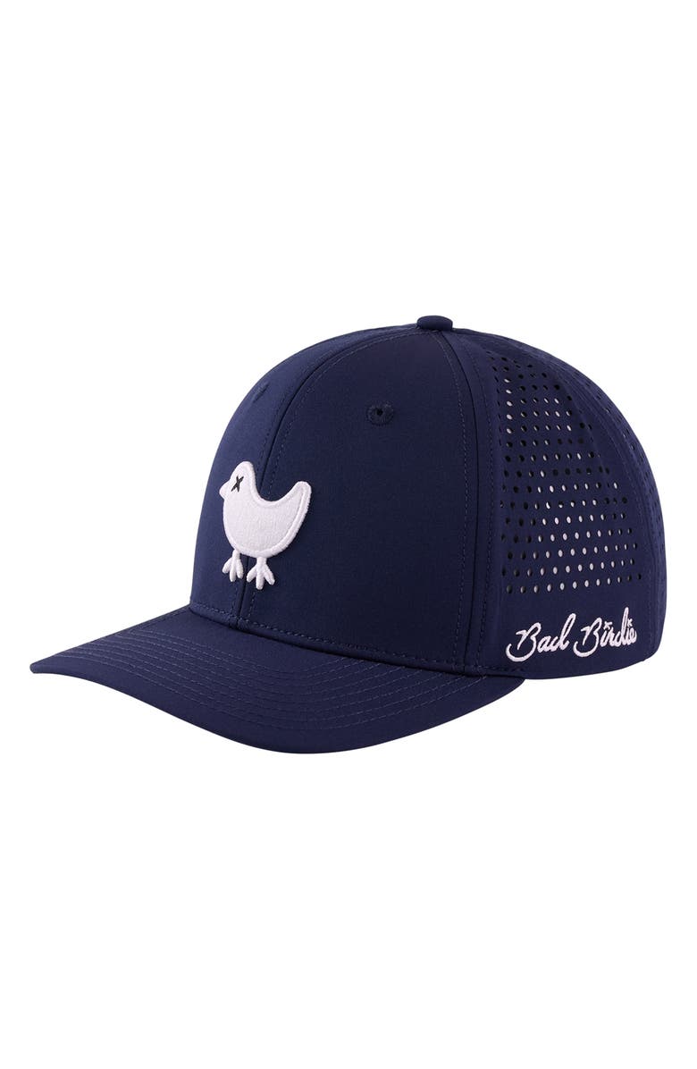 Bad Birdie Logo Trucker Hat, Alternate, color, Dark Navy