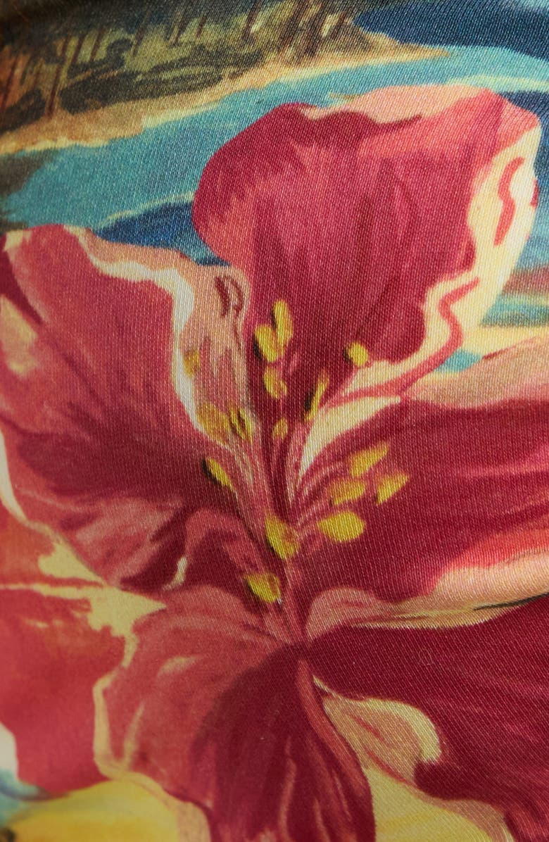 PacSun Jalen Tropical Pirnt Bandeau Bikini Top, Alternate, color, Yellow Multi