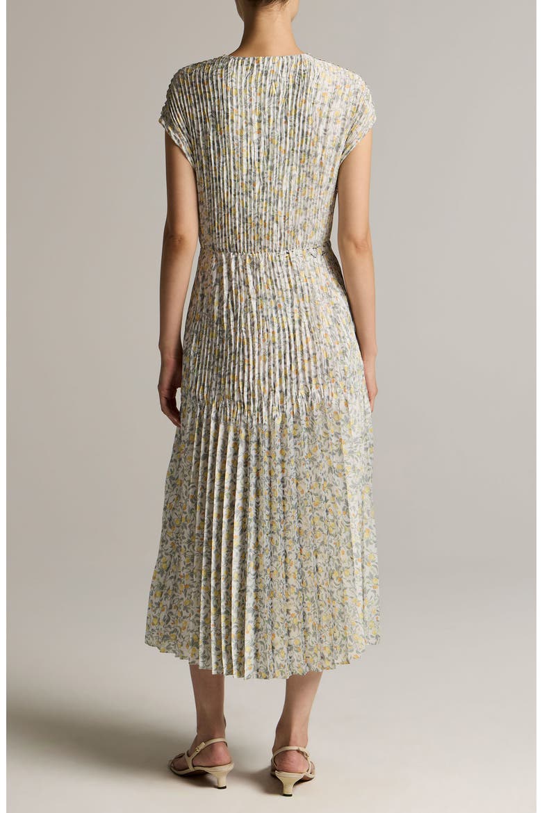 Citrine Bloom Pleated Maxi Dress, Alternate, color, OFF WHITE/SUN