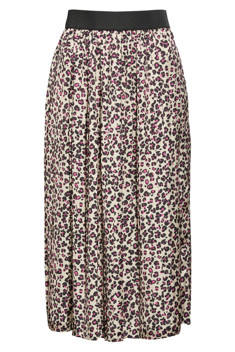 Pleated Skirt, Alternate, color, CAMEL/ PINK