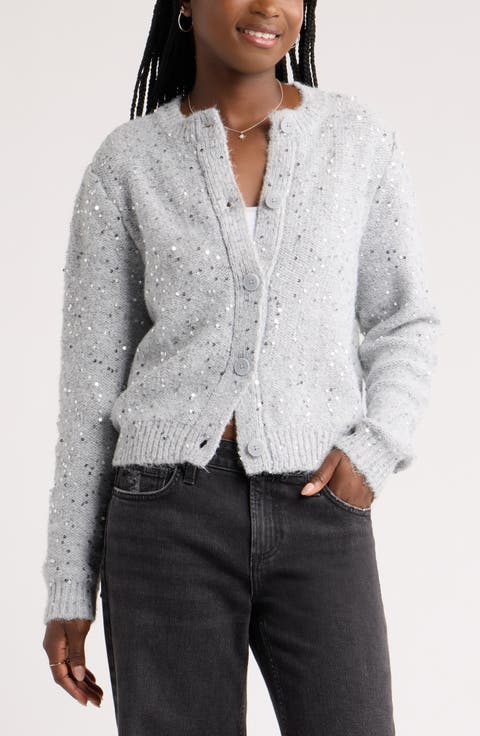 Sequin Bouclé Cardigan