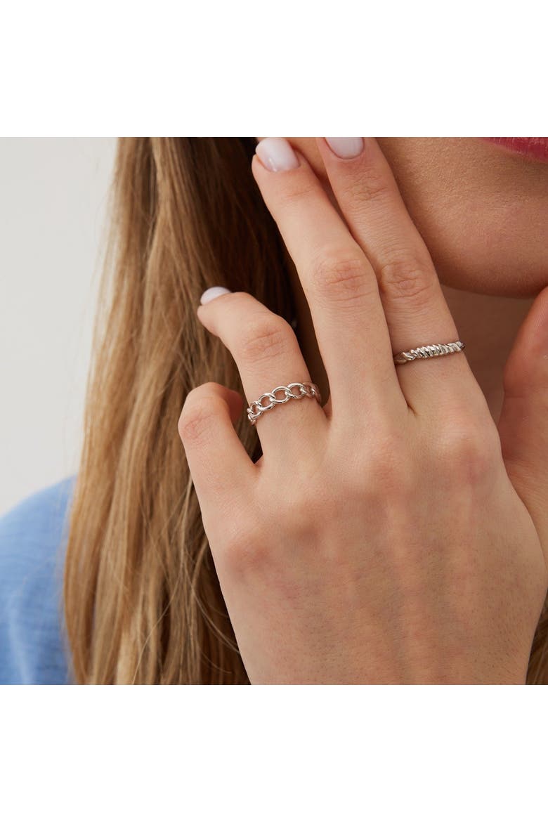 Sterling Silver Chain Ring, Alternate, color, Silver