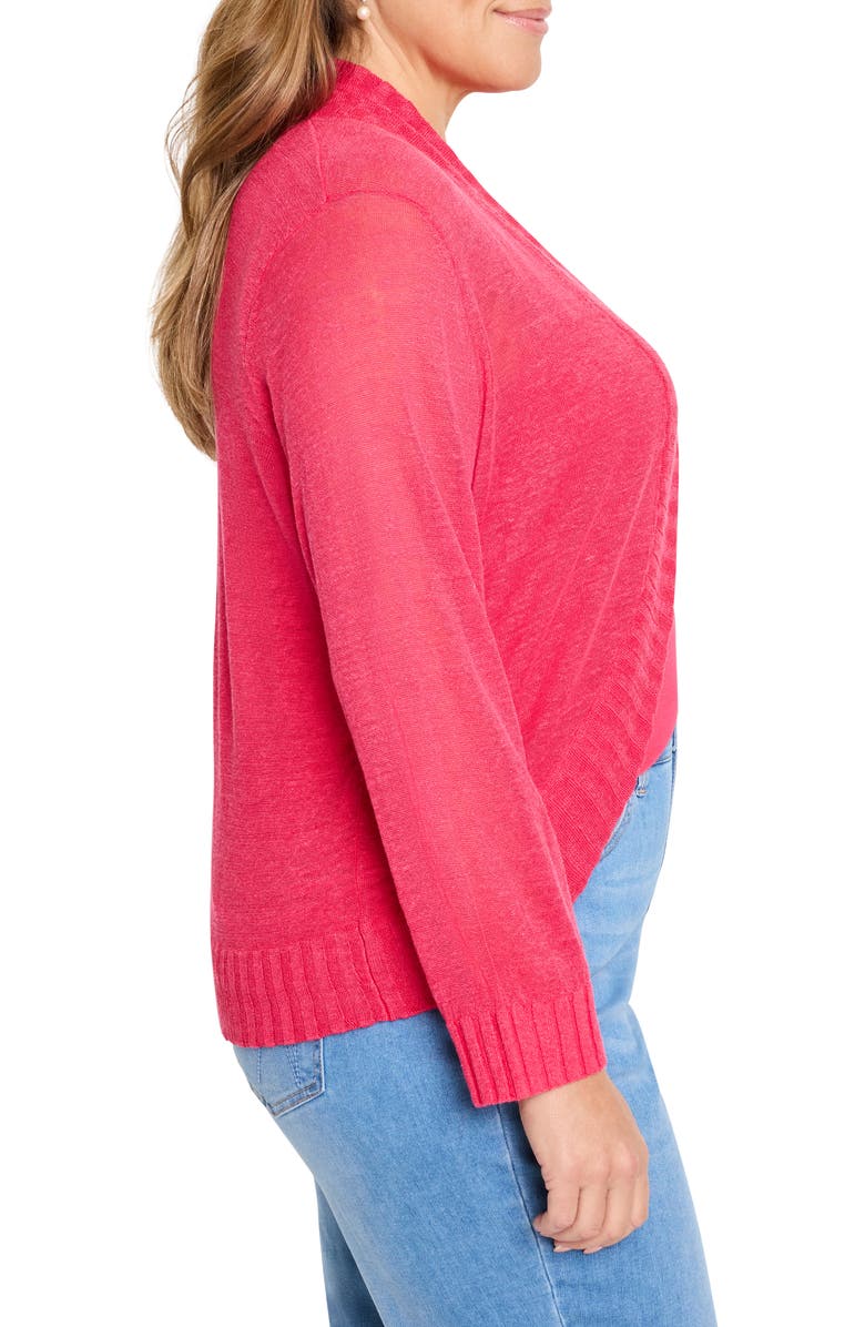 NIC+ZOE Linen Blend Bolero Cardigan, Alternate, color, Daiquiri