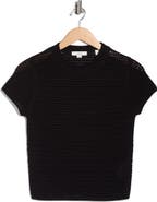 Vince Cotton Crochet Crewneck T-Shirt