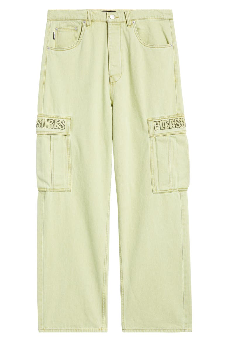 Sinful Baggy Cargo Jeans, Alternate, color, MINT CREME