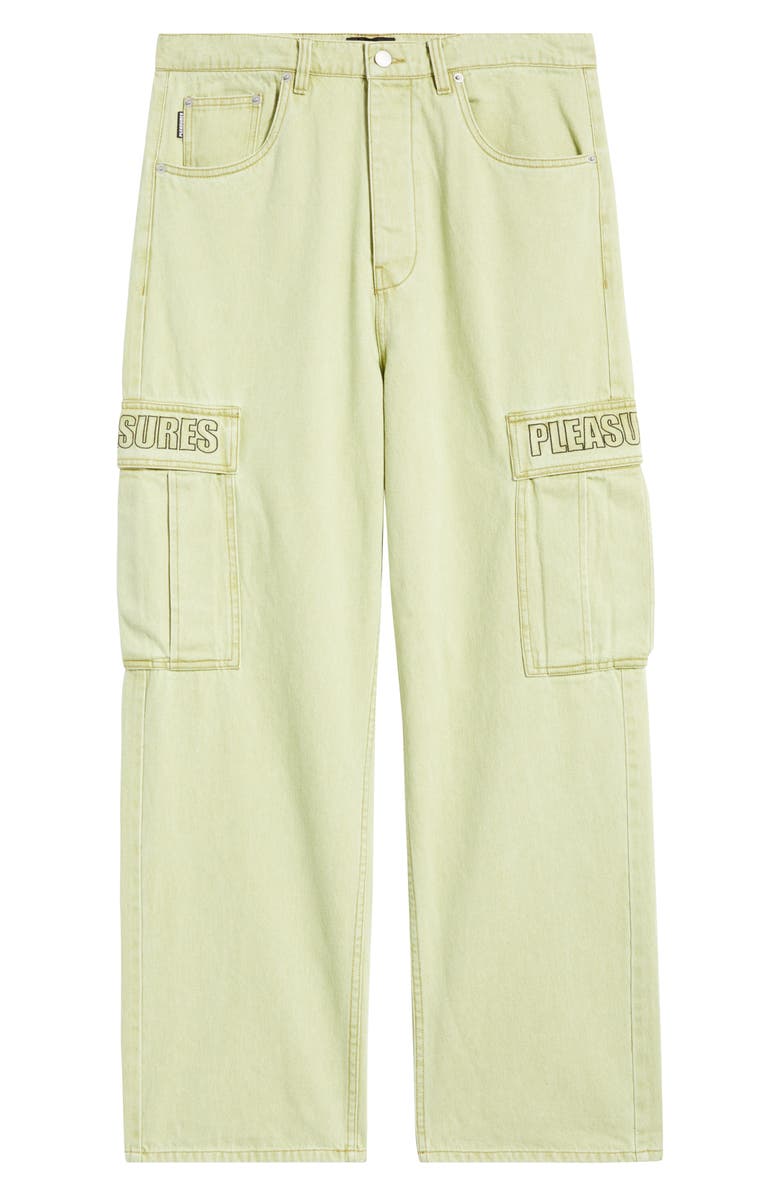 PLEASURES Sinful Baggy Cargo Jeans, Alternate, color, Mint Creme