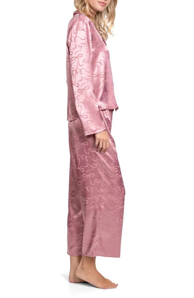 In Bloom by Jonquil Casey Satin Cropped Pajamas, Alternate, color, Rose