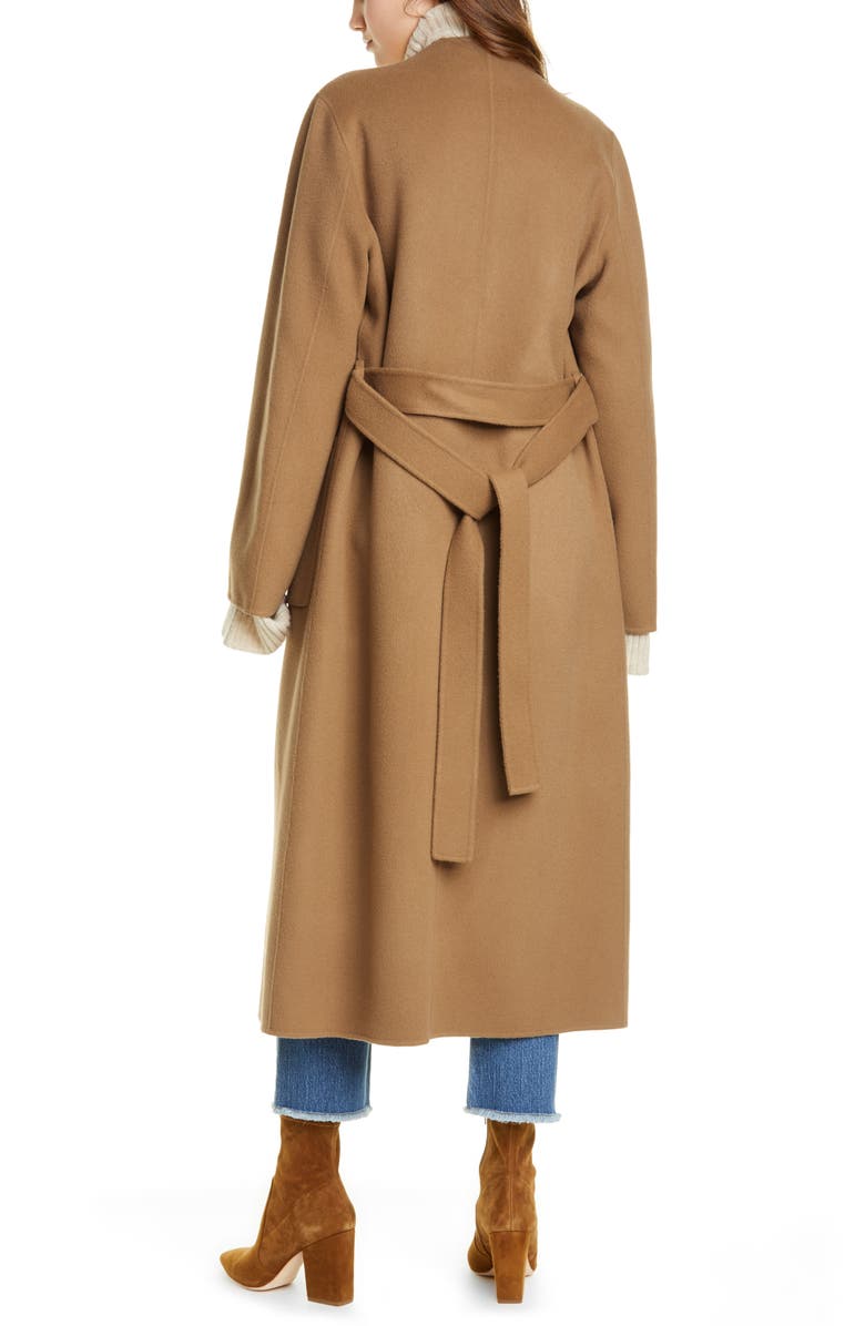 FRAME Bell Double Face Wool & Cashmere Wrap Coat, Alternate, color, 