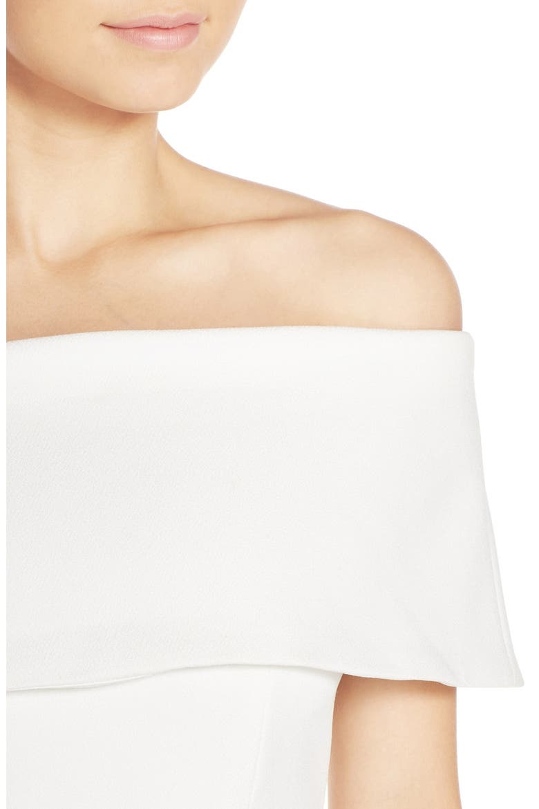 'Aphrodite' Off the Shoulder Jumpsuit, Alternate, color, MILK/IVORY