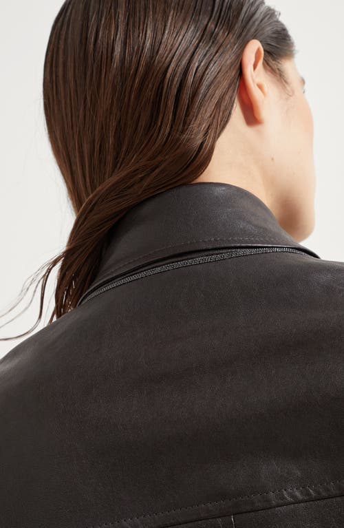 Brunello Cucinelli Cropped Caban Casual Jackets And Parka Brown In Chocolate